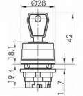 Selector de llave RVASSA…, formato Saliente, IP65, taladro Ø 22, Inox, Serie RVA