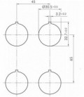 Pulsador luminoso KRJVATLRL..., rasante, IP69K, taladro Ø 30, Inox, Serie KOMBITAST R JUWEL
