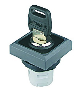 Selector de llave OKSSMA.., formato Saliente, IP65, taladro Ø 16, Serie OKTRON