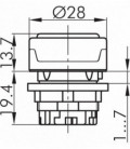 Pulsador RMCTM, formato Saliente, IP67, taladro Ø 22, Serie RONDEX-M