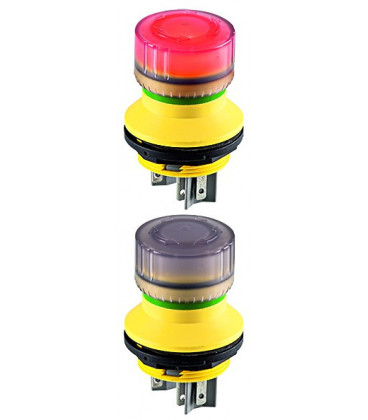 Seta de emergencia FRVKDOO, formato rasante, IP65, taladro Ø 22, Serie SHORTRON