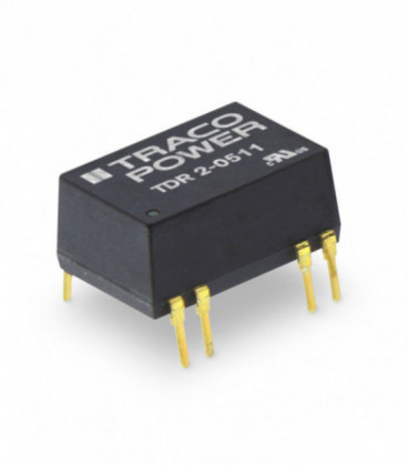 Convertidor DC DC para PCB 2W, Uin 4,5-75Vdc, Uout 5, 12, 15, ±5, ±12, ±15Vdc, TRACO POWER