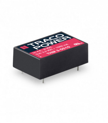 Convertidor DC DC para PCB 3W, Uin 4,5-75Vdc, Uout 3.3, 5, 12, 15,24, ±5, ±12, ±15Vdc, TRACO POWER