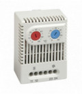 Termostato bimetálicos doble calefacción/frío, serie ZR011, rango de ajuste +14a+122ºF NC/+68a+176ºF NO, UL, STEGO