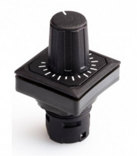 Mando para potenciómetro OKJR, rasante, IP65, taladro 23,1x23,1, Serie OKTRON JUWEL