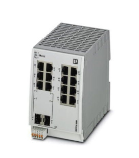 Switch gestionable 14 puertos RJ45,10/100 Mbit/s, 2 interfaces de F.O. tipo SFP con vel.100 Mbit/s, serie 2000, PHOENIX CONTACT
