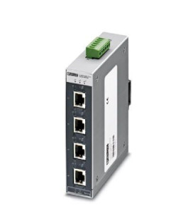Switch NO gestionable 4 puertos RJ45, 10/100 Mbit/s - 1 interface F.O. tipo SC, serie SFNT, PHOENIX CONTACT