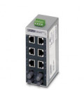 Switch NO gestionable 6 puertos RJ45, 10/100 Mbit/s - 2 interface F.O. tipo ST, serie SFN, PHOENIX CONTACT