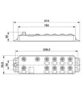 Módulo, periferia, seguridad AXIOLINE E en IO-Link para integrar Profisafe. SIL3. Salida por IO-Link. 8 entradas y 8 salidas