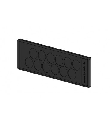 Pasamuros para cables no conectorizados, IP64, 12 cables, serie KEL-DP, color negro, ICOTEK