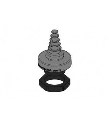 Cono pasacables, montaje en rosca taladro M25, IP68/IP66, cables 3-12mm, color black, serie KEL-DPF, ICOTEK