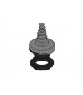 Cono pasacables, montaje en rosca taladro M25, IP68/IP66, cables 3-12mm, color black, serie KEL-DPF, ICOTEK