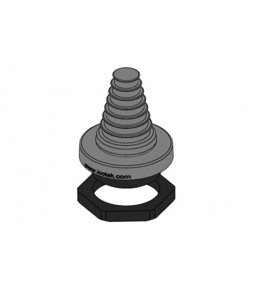 Cono pasacables, montaje en rosca taladro M40, IP68/IP66, cables 12-27mm, color gris, serie KEL-DPF, ICOTEK