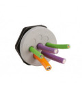 Pasamuros para cables no conectorizados, IP68/IP67/IP66, 8 cables, serie KEL-DPZ, color gris, ICOTEK