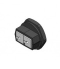 Prensaestopas partido para cables con conector, montaje en rosca M50, IP54, serie KVT-W, color negro, ICOTEK