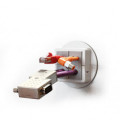 Prensaestopas partido para cables con conector, montaje en rosca M50, IP54, serie KVT-W, color negro, ICOTEK