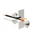 Prensaestopas partido para cables con conector, montaje en rosca M63, IP54, serie KVT, color gris, ICOTEK