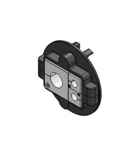 Prensaestopas partido para cables con conector, montaje en rosca M80, IP54, serie KVT 80, color negro, ICOTEK