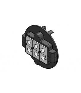 Prensaestopas partido para cables con conector, montaje en rosca M80, IP54, serie KVT 80, color negro, ICOTEK