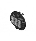Prensaestopas partido para cables con conector, montaje en rosca M80, IP54, serie KVT 80, color negro, ICOTEK
