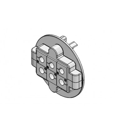 Prensaestopas partido para cables con conector, montaje en rosca M80, IP54, serie KVT 80, color gris, ICOTEK