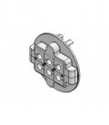 Prensaestopas partido para cables con conector, montaje en rosca M80, IP54, serie KVT 80, color gris, ICOTEK
