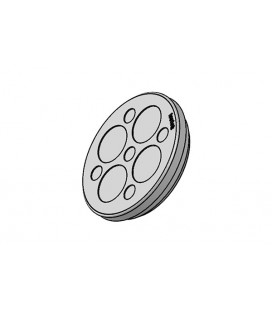Pasamuros para cables no conectorizados, IP65, para 9 cables, color gris, serie KEL-DP, ICOTEK