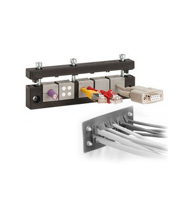 Barreras de fuego para paso de cables conectorizados de la serie KEL-E-BS, IP54, para 5 insertos, ICOTEK