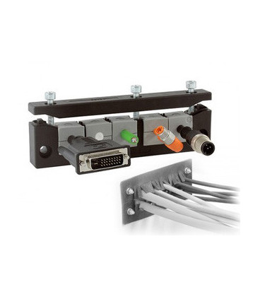 Barreras de fuego para paso de cables conectorizados de la serie KEL-E-BS, IP54, para 5 insertos, ICOTEK